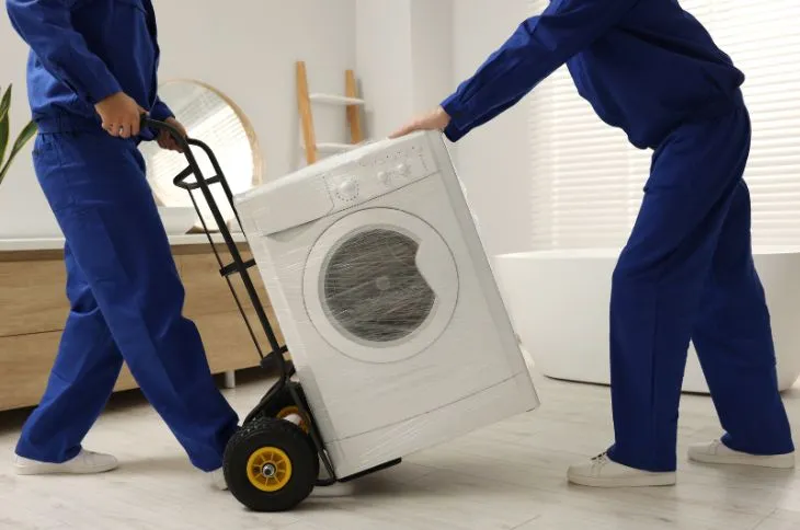 Movers transportation of washing machine